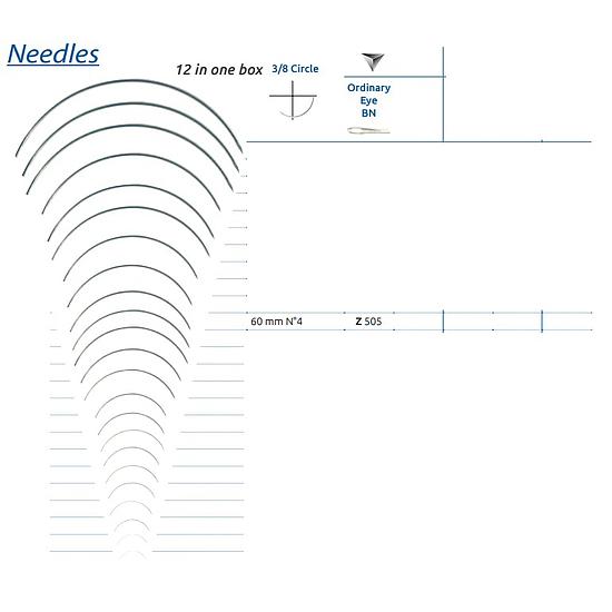AIGUILLE DE SUTURE 3/8 COUP  60mm SMI Z505 (x12)