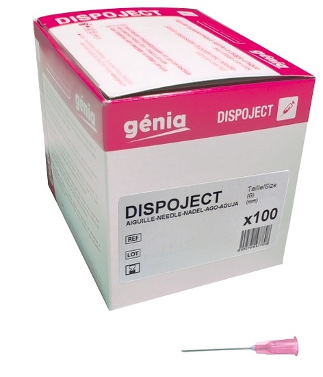 AIGUILLE UU DISPOJECT 18Gx1 25mmx1,2 (x100)