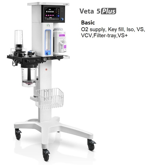 ANESTHESIE MINDRAY VETA 5 PLUS BASIC (verdamper ISO inbegrepen)