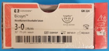 BIOSYN USP3/0 EP2 VIOLET 75CM 25R1/2 CV-25 GM-324 (x36)