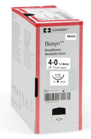 BIOSYN USP4/0 EP 1,5 75CM 24C1/2 C-23 SM-633 (x36)