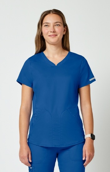 BLOUSE CHEROKEE REVOLUTION V-NECK TOP BLEU ROYAL S