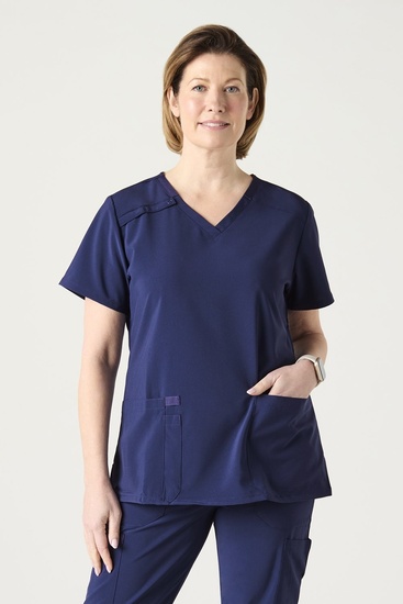 BLOUSE DICKIES EDS Essentials VROUW V-NECK TOP NAVY BLAUW M