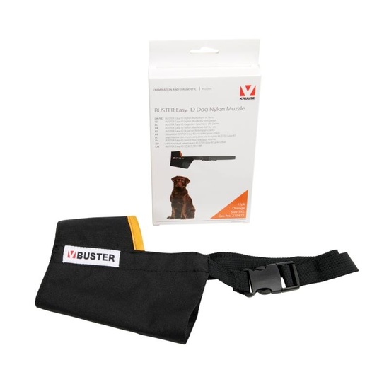 BUSTER Easy-ID nylon dog muzzle, 3XL, orange