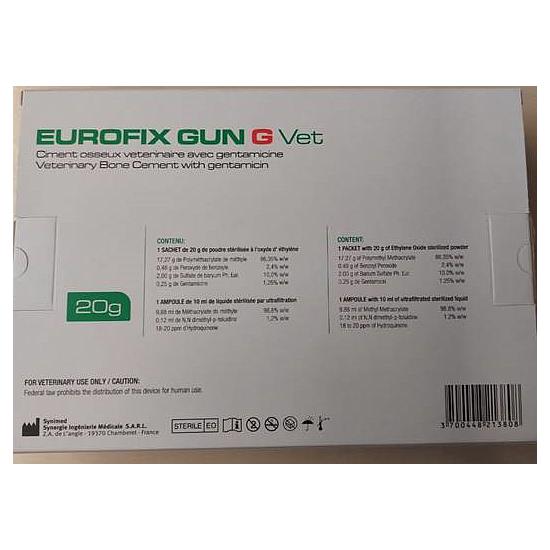 CIMENT SECUROS + GENTAMYCINE 20GR EUROFIX GUN VET
