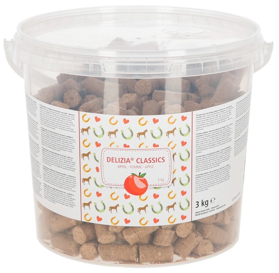 DELIZIA FRIANDISE POUR CHEVAUX POMME SEAU 3KG