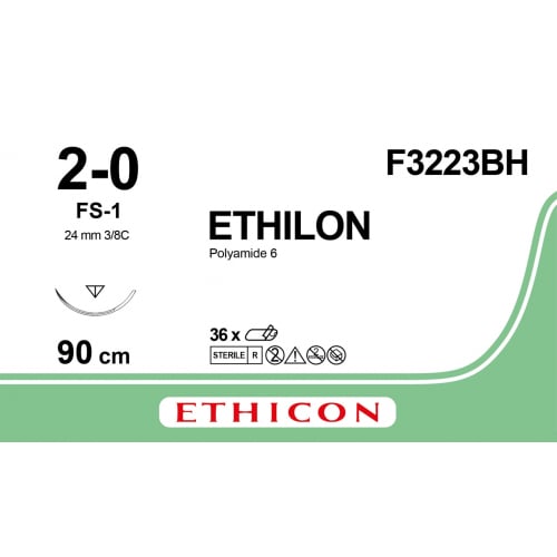 ETHILON II USP2/0 EP3 24C3/8 FS-1 F3223 BH (x36)