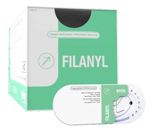 FILANYL BLEU USP3/0 EP2 90CM T RECHT 48mm (X12)