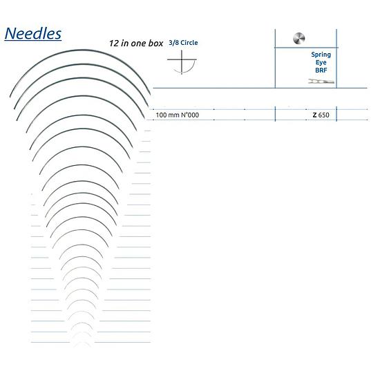 HECHTNAALD 3/8 ROND 100mm RES SMI Z650 (x12)