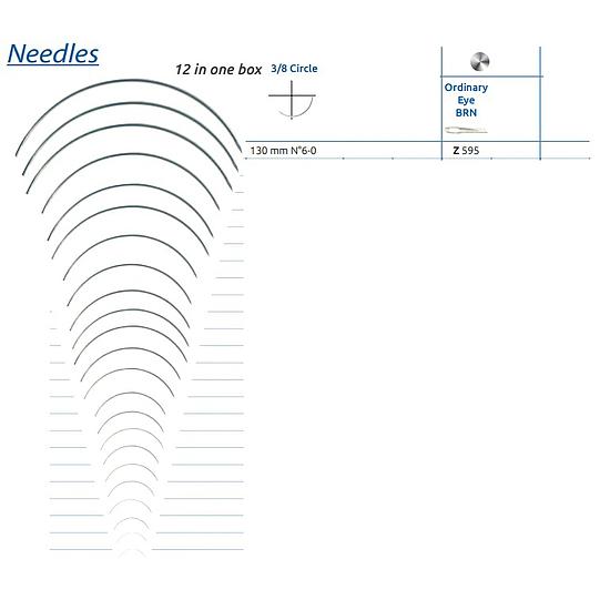 HECHTNAALD 3/8 ROND 130mm SMI Z595 (x12)