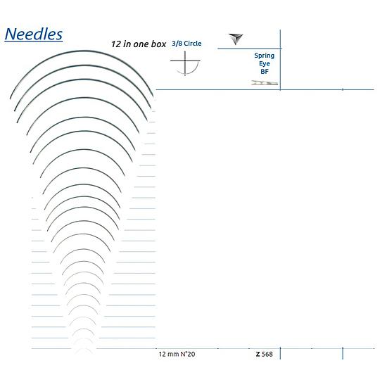 HECHTNAALD 3/8 SN 12mm RES SMI Z568 (x12)
