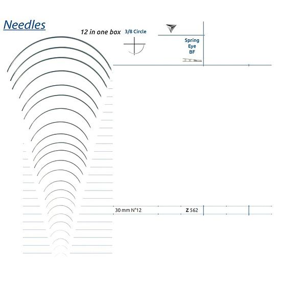 HECHTNAALD 3/8 SN  30mm RES SMI Z562 (x12)