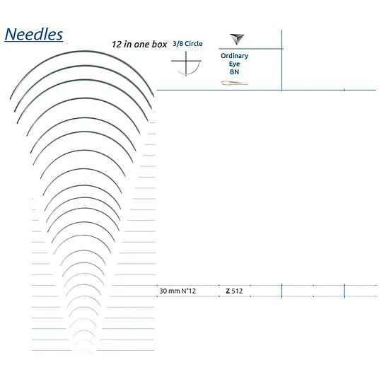HECHTNAALD 3/8 SN  30mm SMI Z512 (x12)