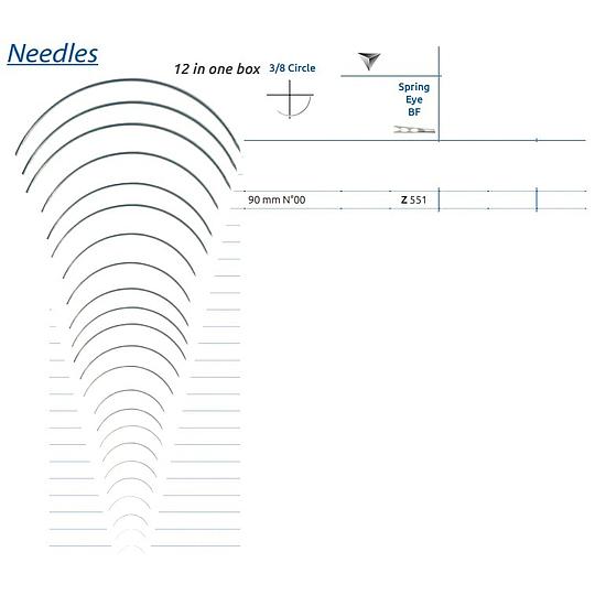 HECHTNAALD 3/8 SN  90mm RES SMI Z551 (x12)