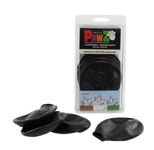 HONDENSCHOEN PAWZ  7,6cm ZWART  (x12)