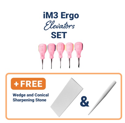 IM3 ERGO ELEVATOR RECHT KIT 5st ROZE + GRATIS WETSTEEN EN KEGEL Q1