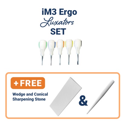 IM3 ERGO LUXATOR KIT 5stuks WIT + GRATIS WETSTEEN EN KEGEL Q1