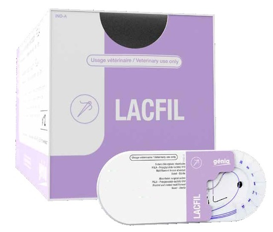 LACFIL PGLA VIOLET USP2/0 EP 3 90cm   T 3/8 24mm (X12)