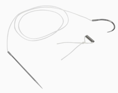 LIGAFIBA LATERAL SUTURE AVEC 2 AIG + CLIP 250LB X 500MM VI-LFLSCR250