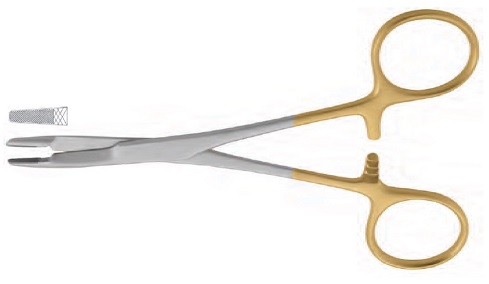 LINKSHANDIG NAALDVOERDER OLSEN HEGAR TC (met schaar) 14cm