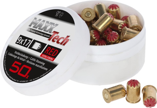 MAXX TECH CARTOUCHE PISTOLET ROUGE (x50)