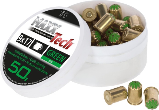 MAXX TECH CARTOUCHE PISTOLET VERT (x50)