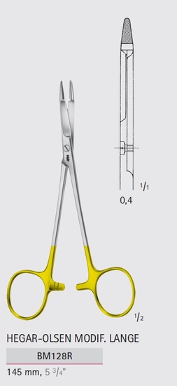 NAALDVOERDEROLSEN HEGAR TC (met schaar) 14,5cm AESULAP DUROGRIP
