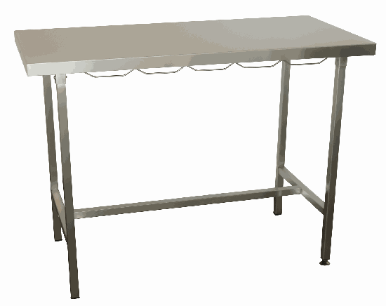 OPTIMA ONDERZOEKSTAFEL VAST INOX 125x60x90cm 