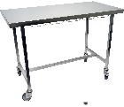OPTIMA TABLE CONSULT FIXE SUR ROULETTES INOX 125x60x90cm