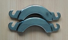 PAIR OF SMALL PLAQUES STAINLESS STEEL FOR MOUTH GAG EQUIN MILLENIUM