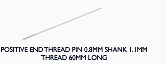 PIN 0,8x60mm POS END THREAD 1,0mm VI-CET0014