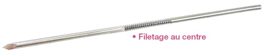 PIN 1PUNT SCHROEFDRAAD POSITIEF CENTRAAL 12cmx1,2mm (x10)