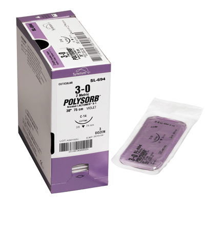 POLYSORB USP5/0 EP1 75cm VIOLET 16C3/8 SL-630 (x36)