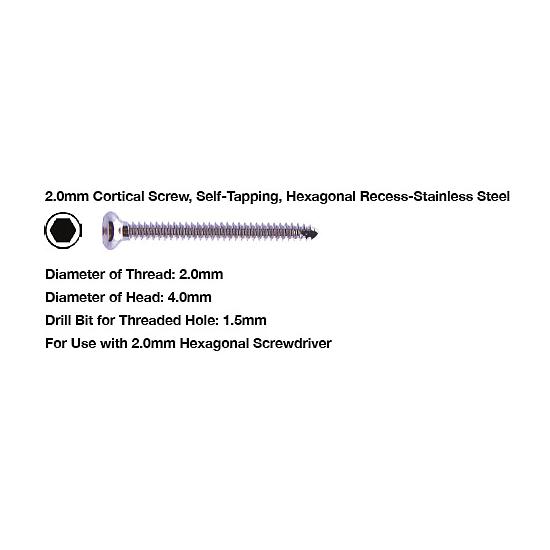 SCHROEF 2,0mm INOX 20mm 1860