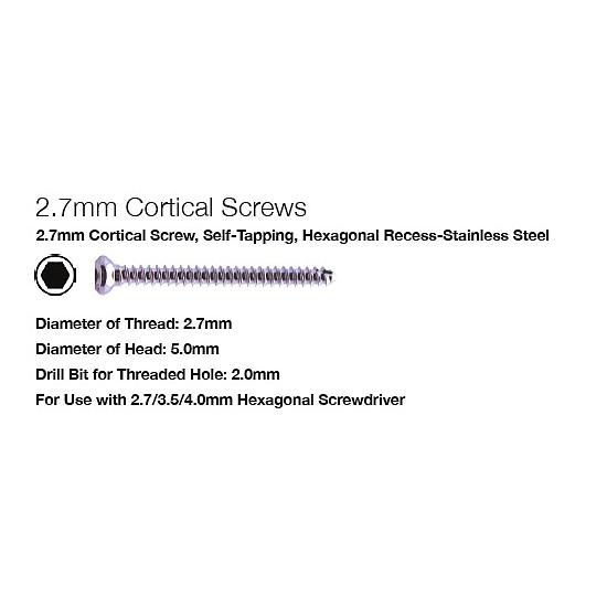 SCHROEF 2,7mm INOX 34mm 2549