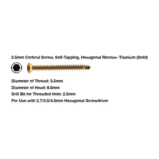 SCHROEF 3,5mm TITANIUM 12mm 1076