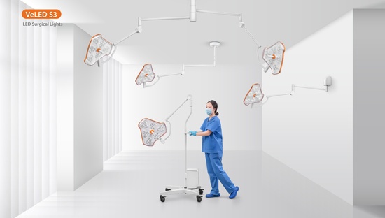 SURGICAL LIGHT VeLED S3 SINGLE HEAD CEILING MOUNT