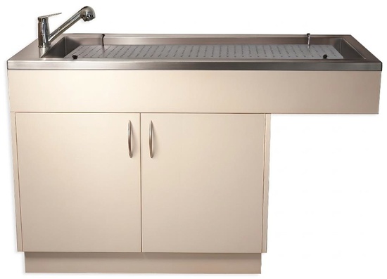 Table de préparation meuble HYDRO plateau perforé (2 portes)