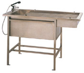 TABLE DE PREPARATION PLATEAU BARREAUX MODELE SABOT 140 x 60CM