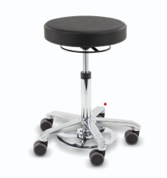 TABOURET CHIRURGICAL NOIR AVEC COMMANDE AU PIED