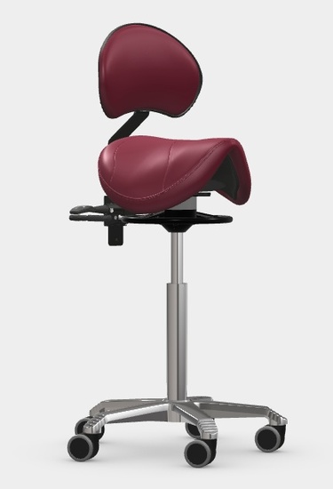 TABOURET SELLE AMAZONE BALANCE AVEC DOSSIER BORDEAUX