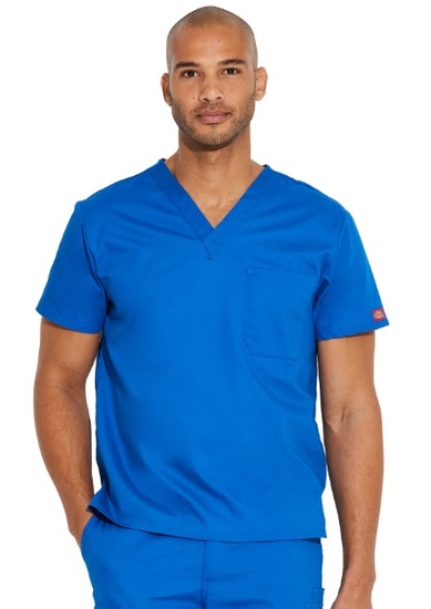 TOP DICKIES EDS Signature UNISEX V-NECK TOP ROYAL S