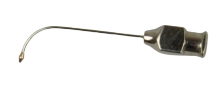 TRAANBUISCANULE INOX GEBOGEN 33mmx0,6mm 