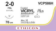 VICRYL+ USP2/0 EP3 70cm 30S3/8 VCP586H
