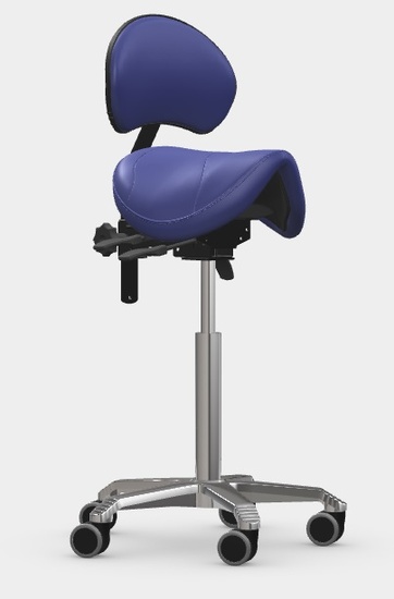 ZADELKRUK AMAZONE REGELBAAR MET RUGSTEUN DONKER BLAUW
